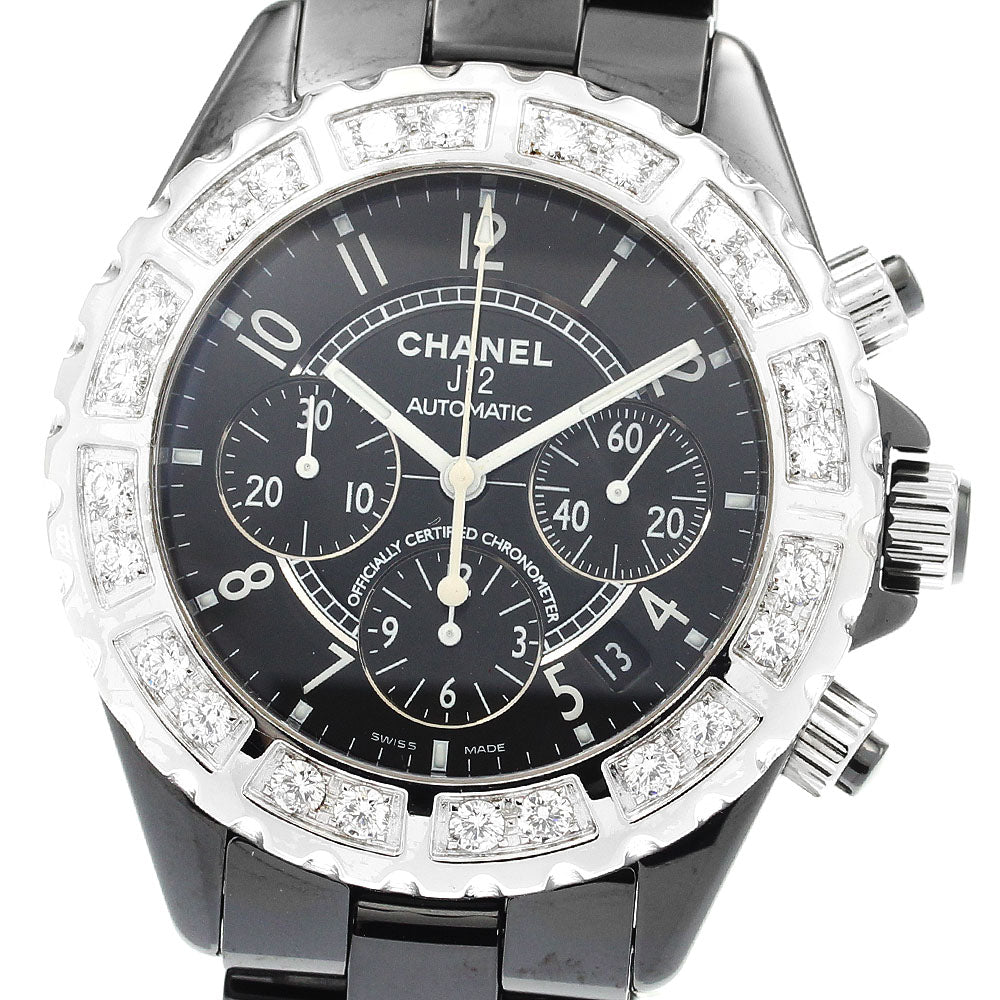 CHANEL J12 H1178 diamond bezel black ceramic black Dial Automatic Men's_908457