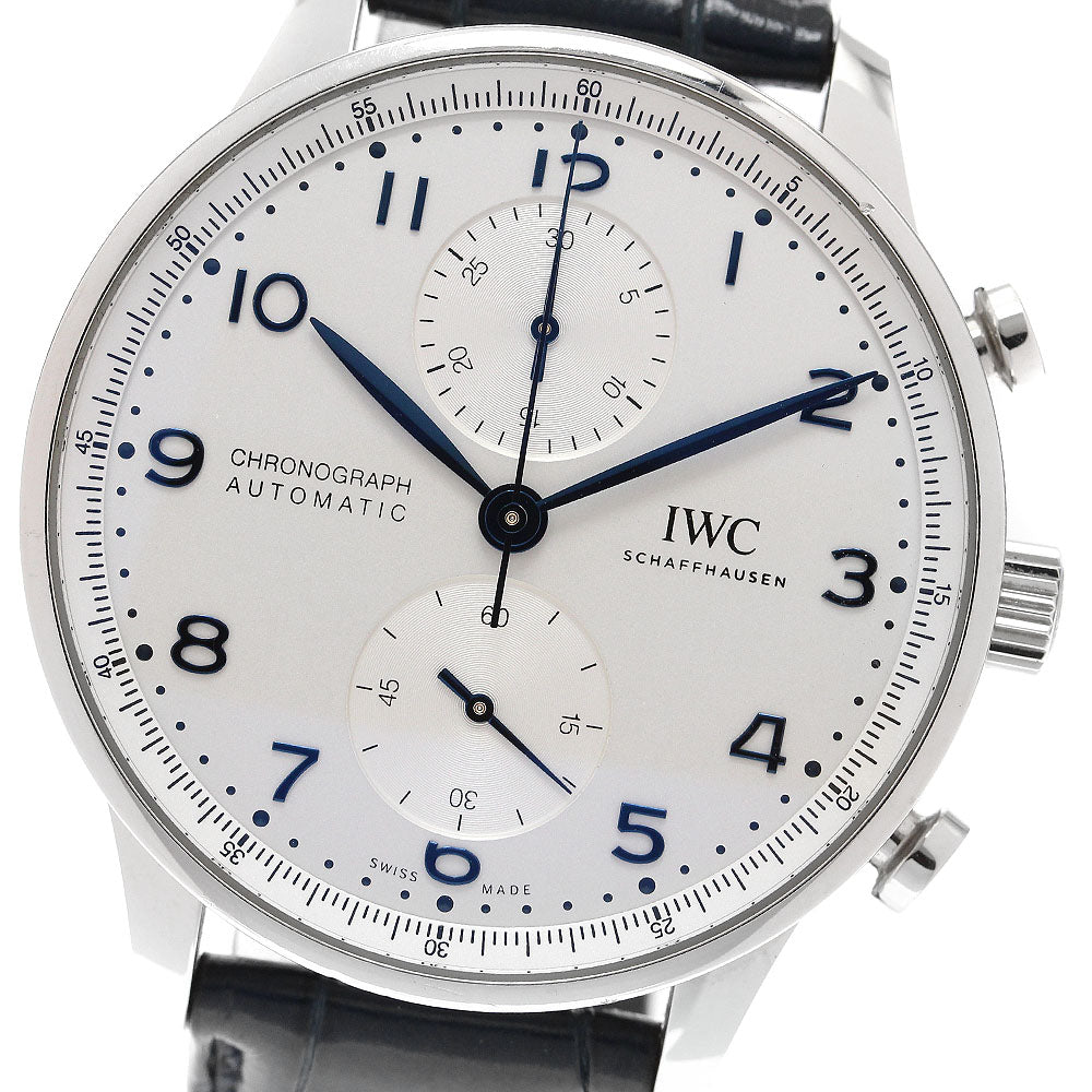 IWC SCHAFFHAUSEN Portugese IW371605 Chronograph Silver Dial Automatic Men's Watch_908459