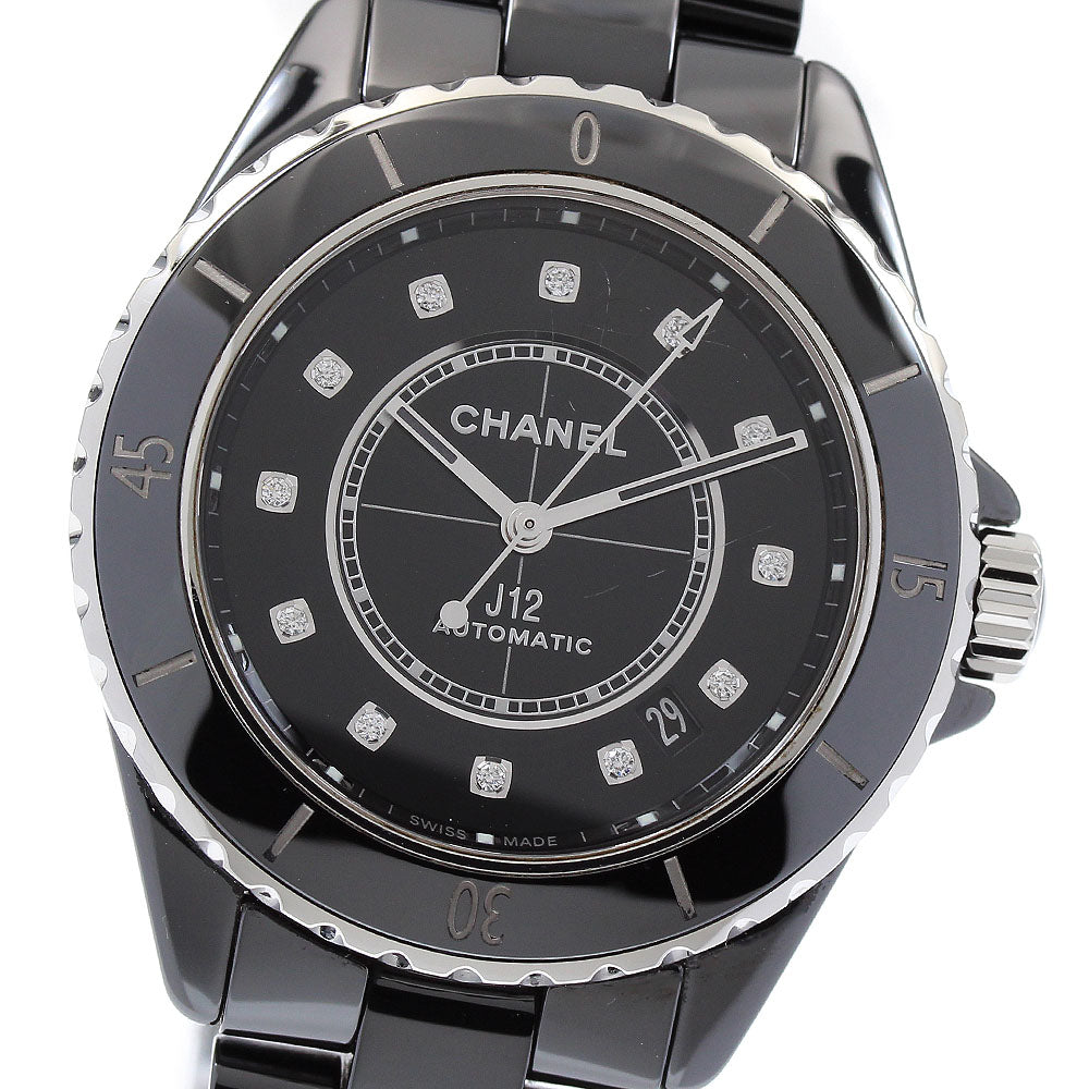 CHANEL J12 H5702 Black ceramic 12P diamond black Dial Automatic Men's_908488