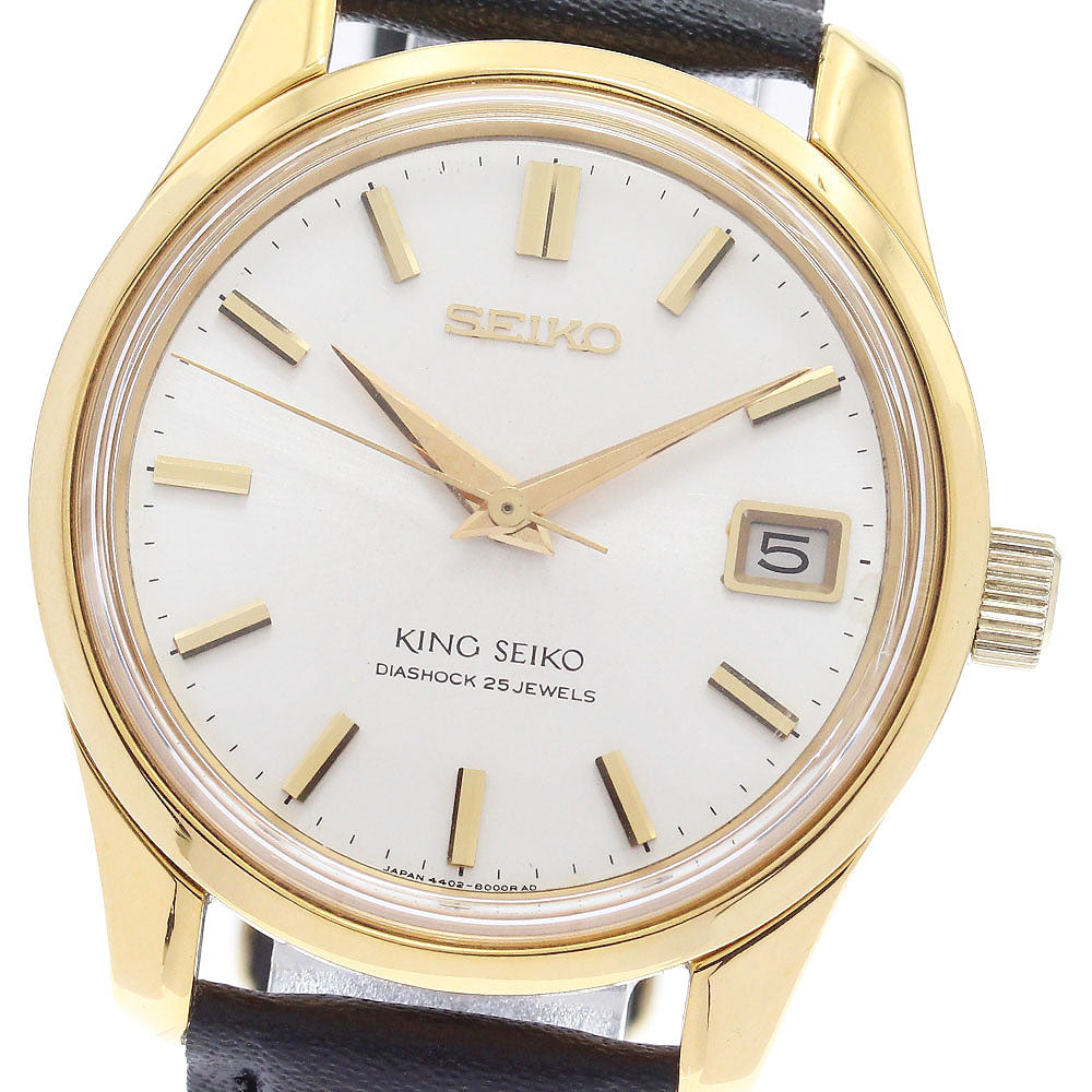 SEIKO King Seiko 4402-8000 Date Silver Dial Hand Winding Men's Watch_908520