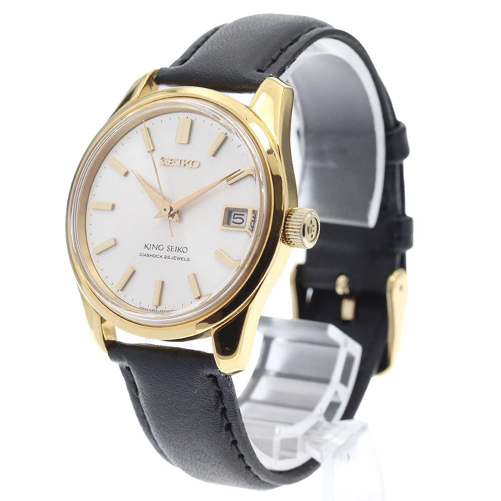 SEIKO King Seiko 4402-8000 Date Silver Dial Hand Winding Men's Watch_908520