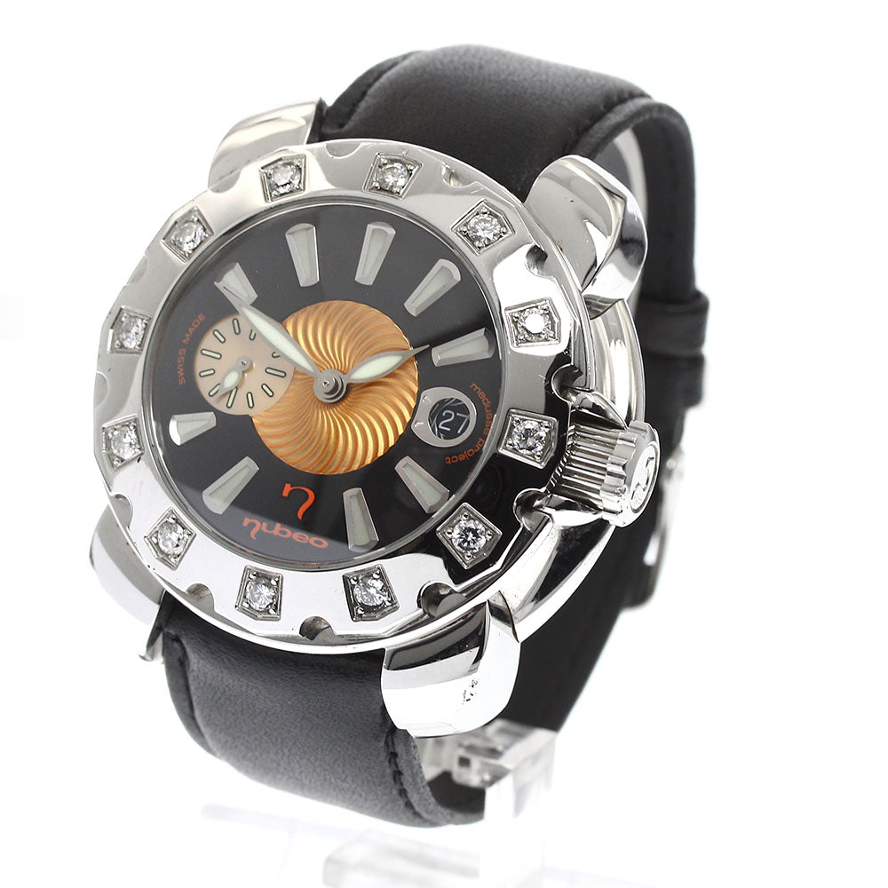 nubeo Jerry Fish Project Medus 43 NBO-MDSS-1182 Date 12P diamond Black/Orange/Shell Dial Automatic Men's Watch_908566