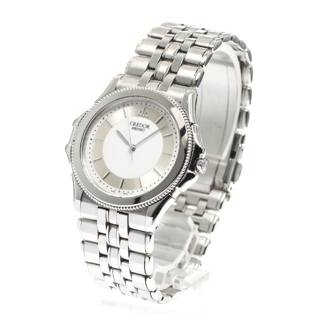 SEIKO CREDOR Pacificique GCBR035/8J81-6B70 K18WGBezel Quartz Men's Watch_908573