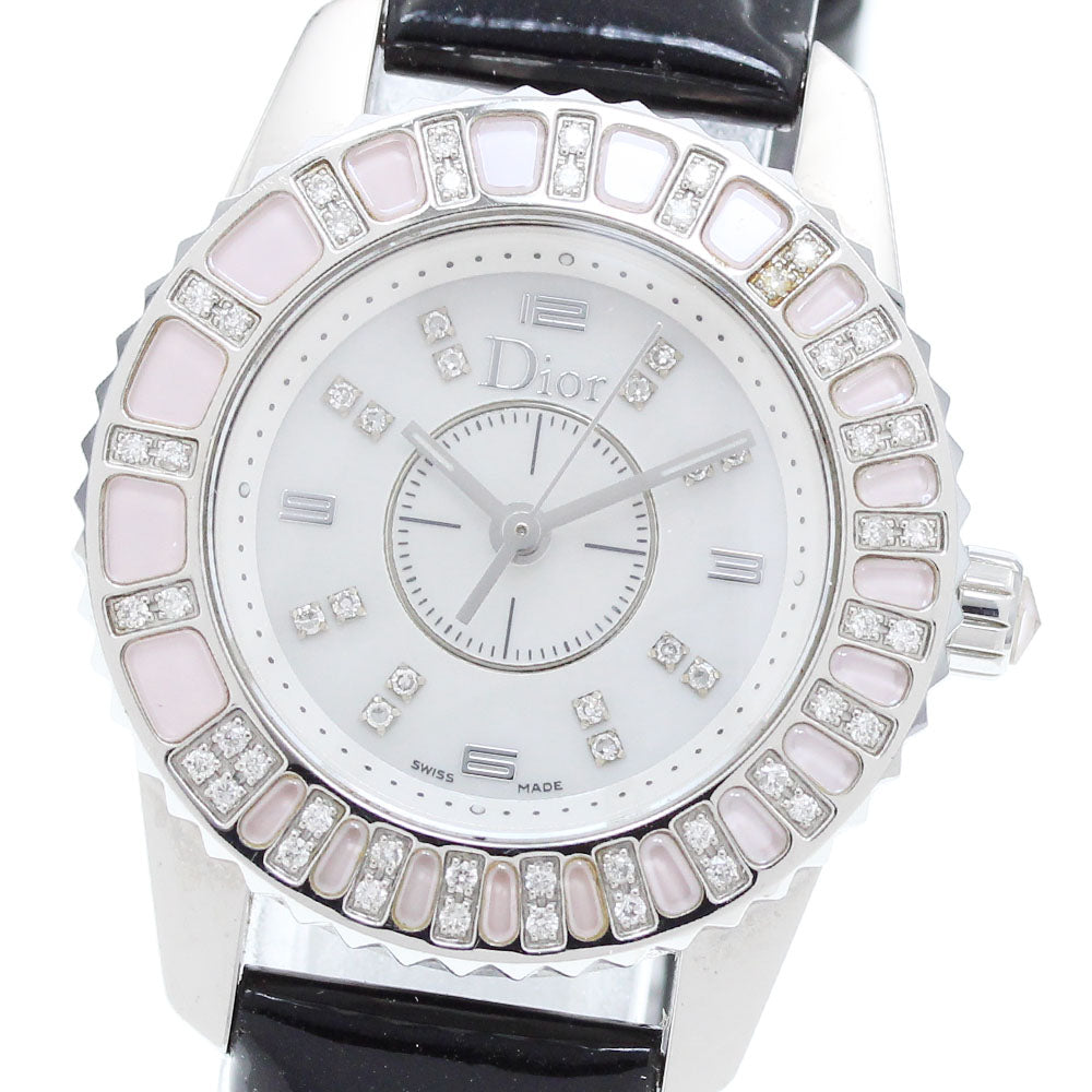 Christian Dior crystal CD112111 Diamond Bezel White shell Dial Quartz Ladies Watch_908575