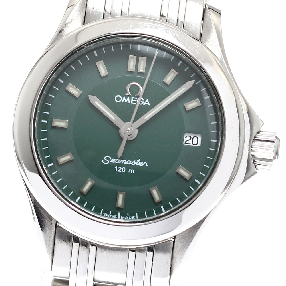 OMEGA Seamaster120M 2581.72 Date green Dial Quartz Ladies Watch_908584