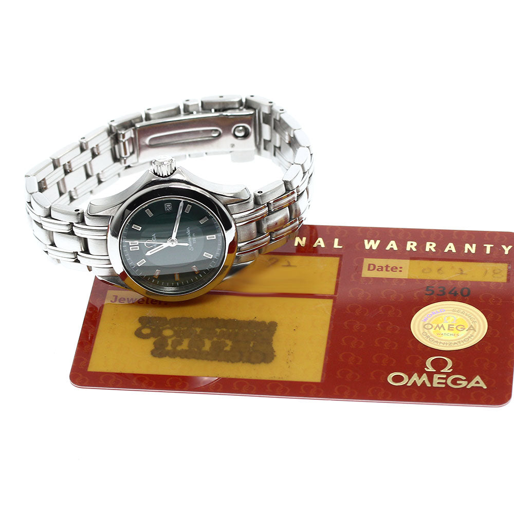 OMEGA Seamaster120M 2581.72 Date green Dial Quartz Ladies Watch_908584