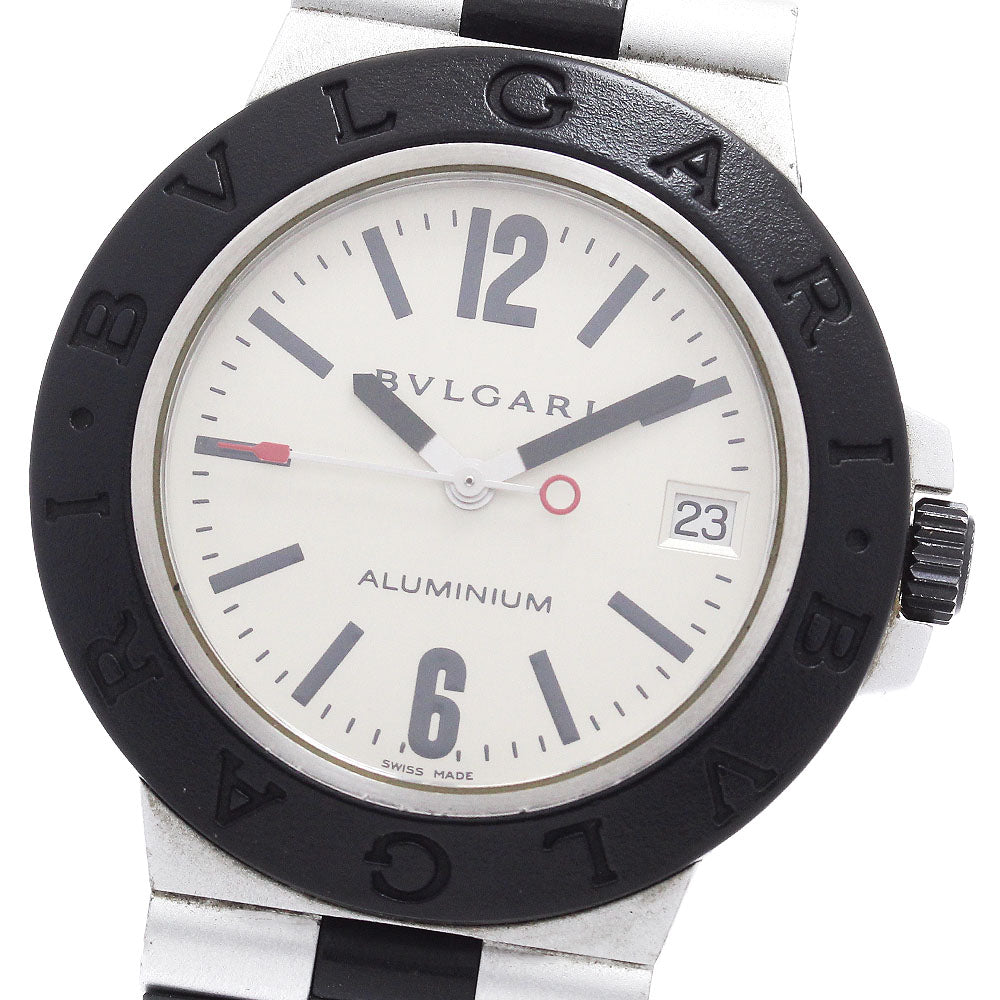 BVLGARI aluminum AL38A Date Silver Dial Automatic Men's Watch_908588