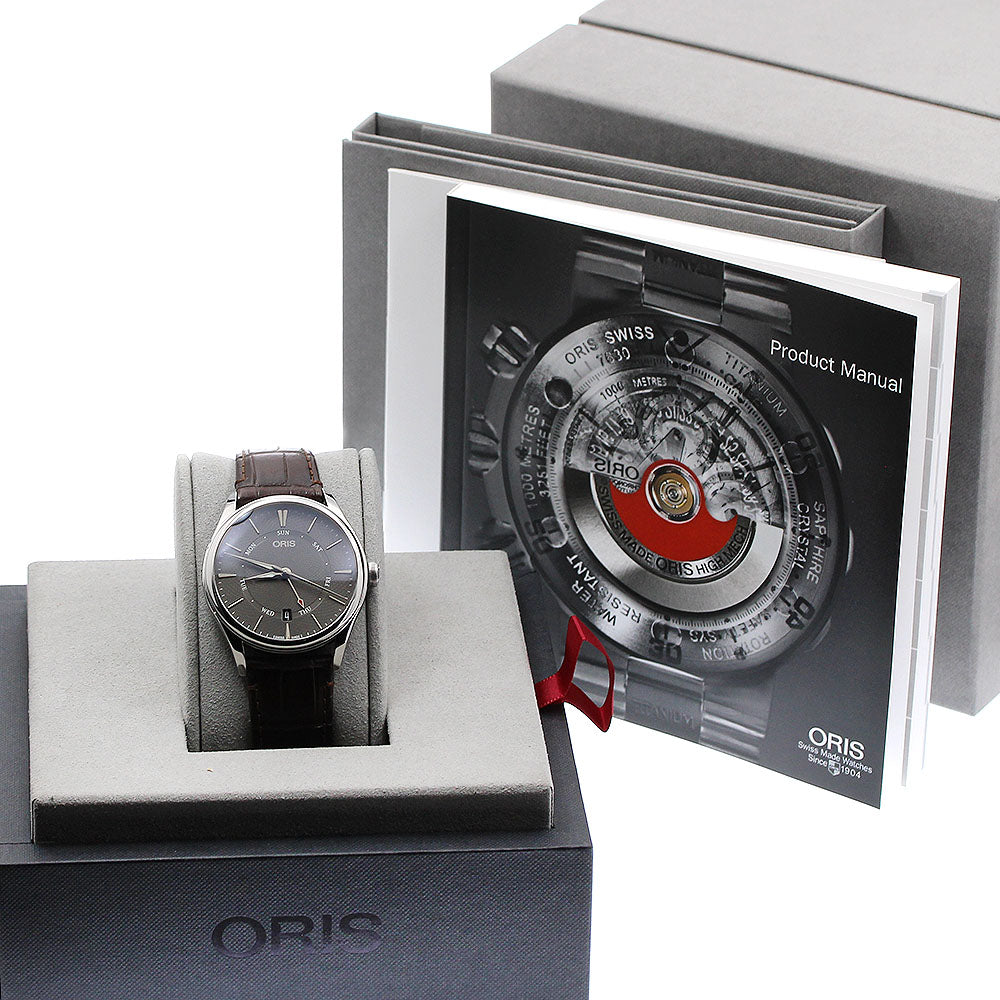 ORIS Artelier 01 755 7742 4053-07 Day date gray Dial Automatic Men's Watch_908599