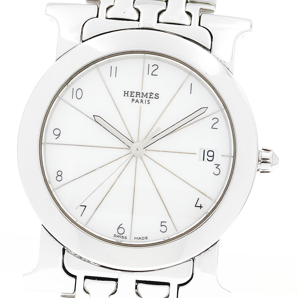 HERMES H watch Rondo HR1.510 Date white Dial Quartz Ladies Watch_908643