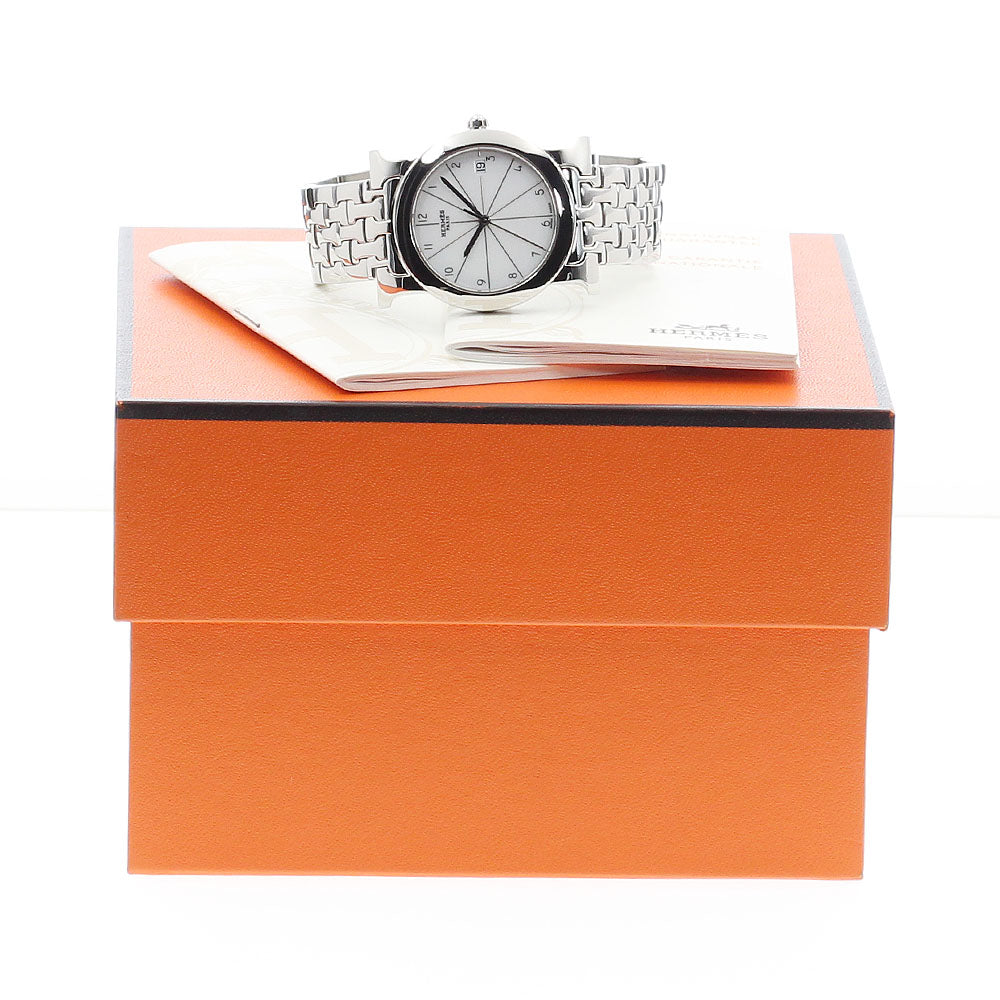 HERMES H watch Rondo HR1.510 Date white Dial Quartz Ladies Watch_908643