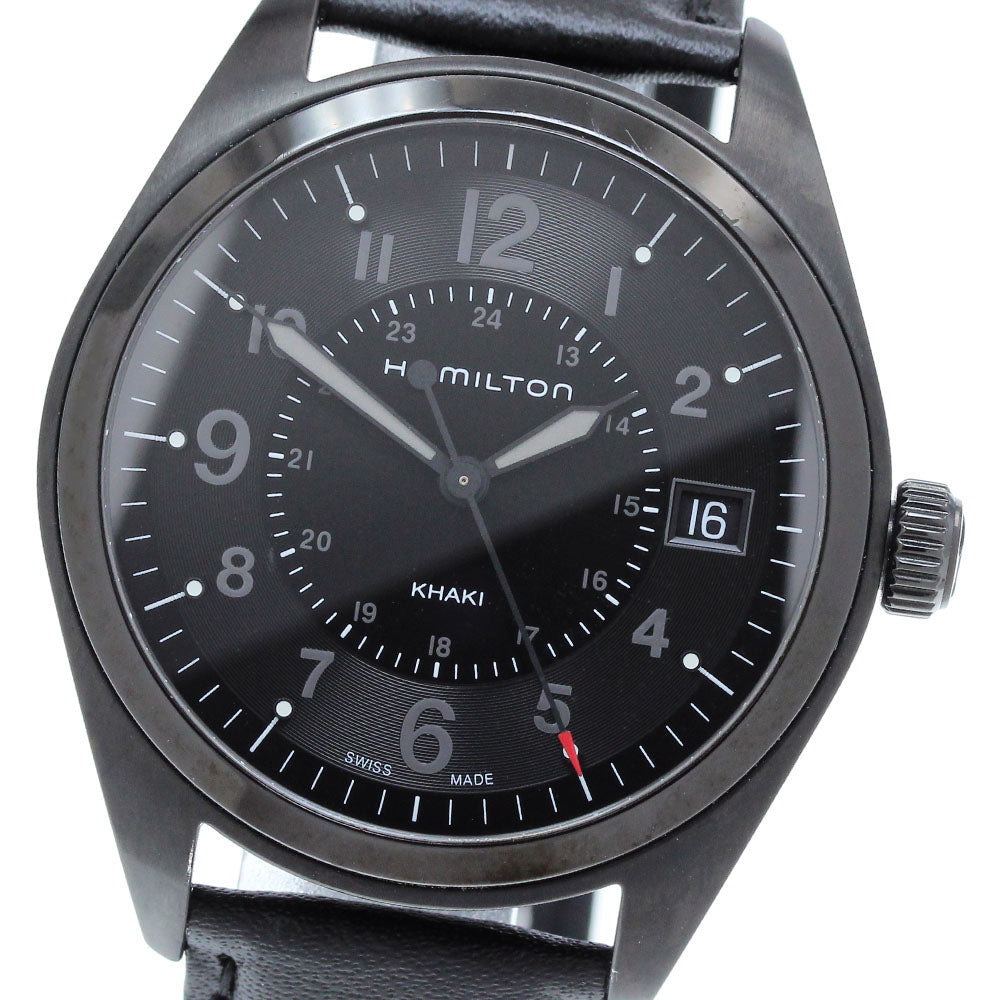 HAMILTON Khaki field H684010 Date black Dial Quartz Men's Watch_908647