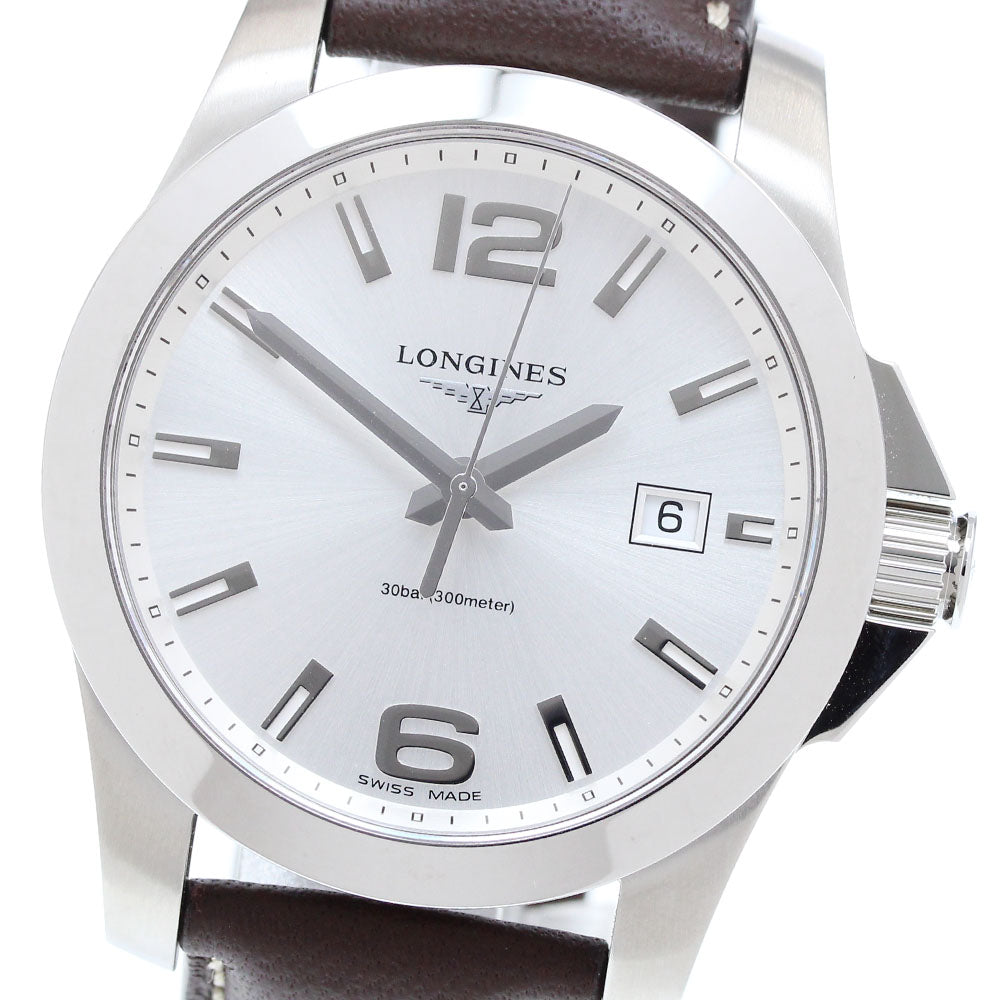 LONGINES Hydro Conquest L3.659.4 Date Silver Dial Quartz Men's Watch_908654