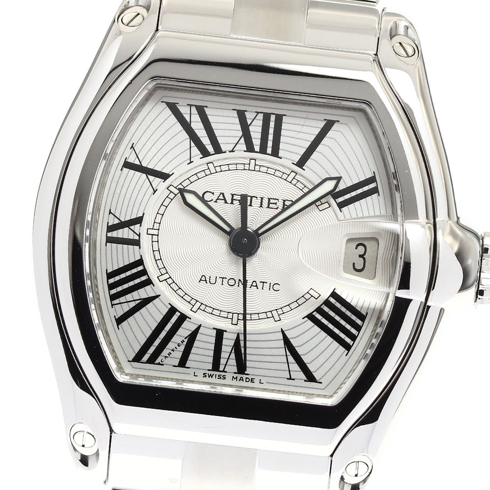 CARTIER Roadster LM W62025V3 Date Silver Dial Automatic Men's Watch_908664