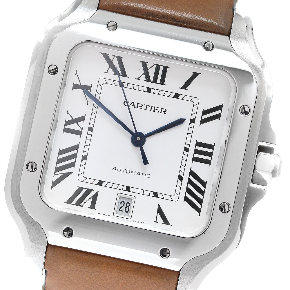 CARTIER Santos de Cartier LM WSSA0018 Date Silver Dial Automatic Men's_908668