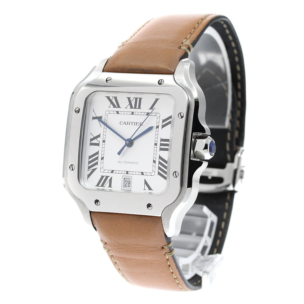 CARTIER Santos de Cartier LM WSSA0018 Date Silver Dial Automatic Men's_908668