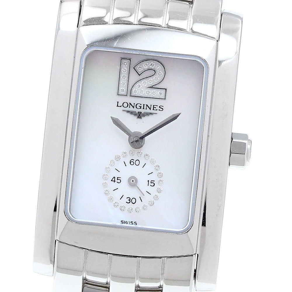 LONGINES Dolcevita L5.155.4 Diamond small second White shell Dial Quartz Ladies Watch_908670
