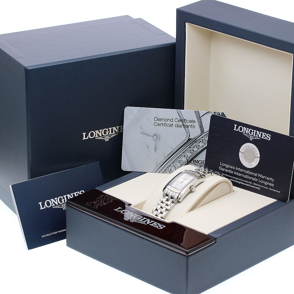 LONGINES Dolcevita L5.155.4 Diamond small second White shell Dial Quartz Ladies Watch_908670
