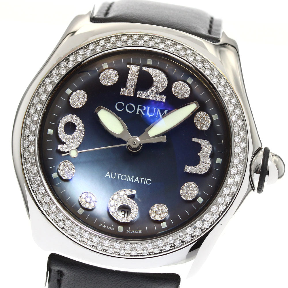 CORUM bubble 082.157.47 Diamond Bezel Black shell Dial Automatic Men's Watch_908713