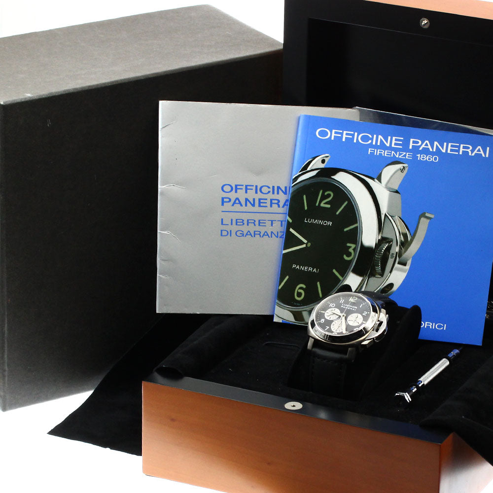 PANERAI Luminor Chronograph PAM00121 Date gray Dial Automatic Men's Watch_908786