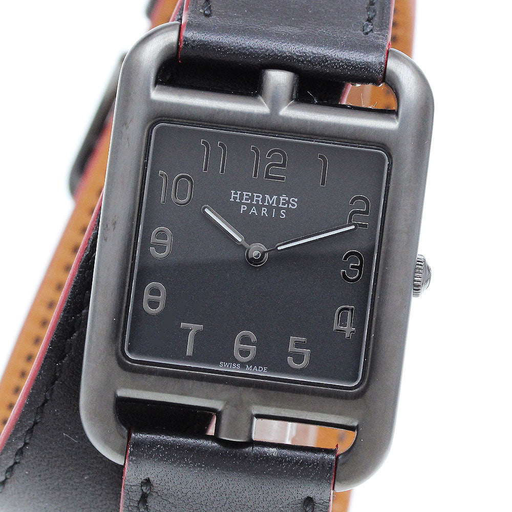 HERMES Cape Cod GM Shadow CC3.711 black Dial Quartz Boy's Watch_908807
