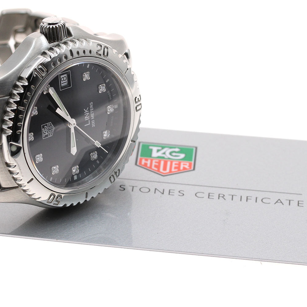 TAG HEUER Link WT111R 11P diamond black Dial Quartz Men's Watch_908814