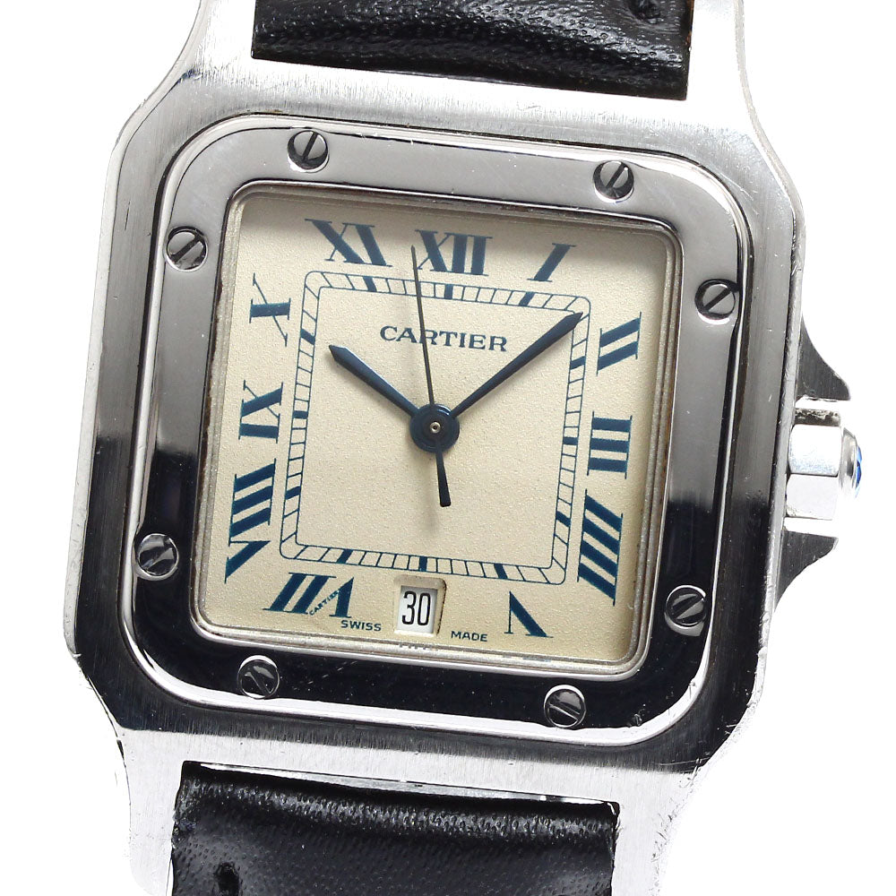 CARTIER Santos GalbeeLM W20018D6 Date beige Dial Quartz Men's Watch_908829