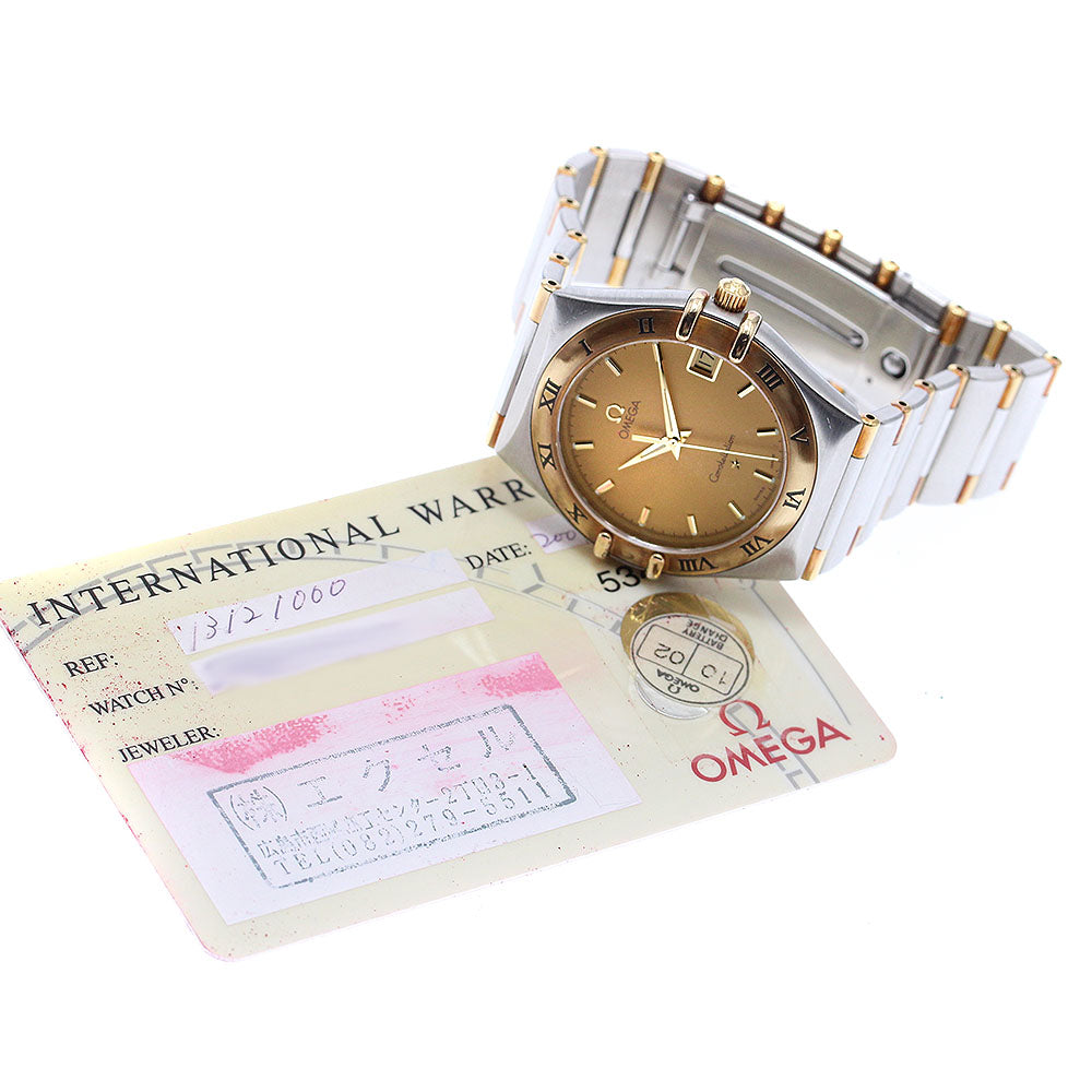 OMEGA Constellation 1312.10 Date gold Dial Quartz Men's Watch_908830