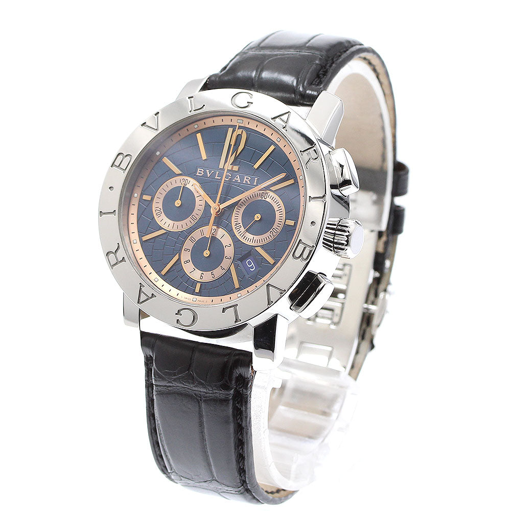 BVLGARI BVLGARIBVLGARI BB42SLCH Chronograph Navy / pink gold Dial Automatic Men's Watch_908871