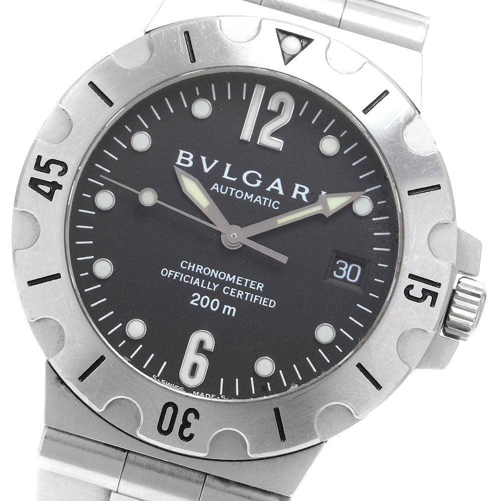 BVLGARI Diagono Scuba SD38S Date black Dial Automatic Men's Watch_908879