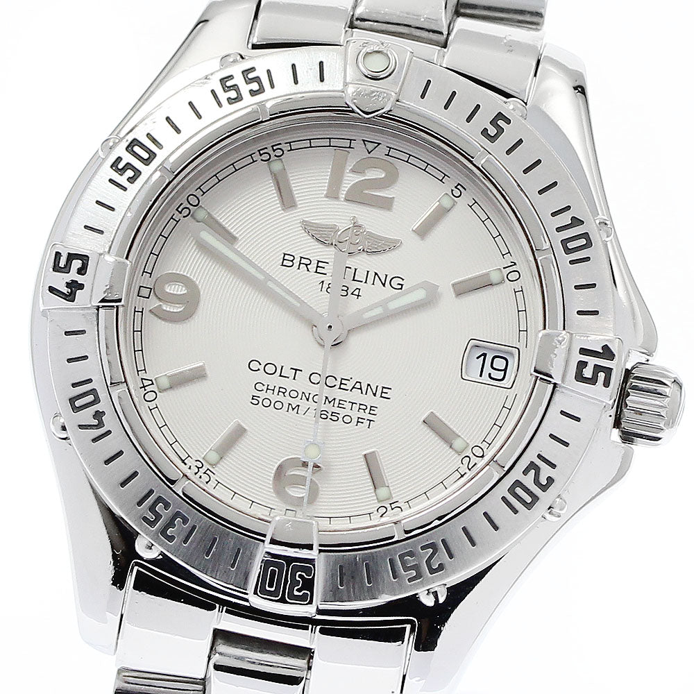 BREITLING Colt Ocean A77350 Date Silver Dial Quartz Ladies Watch_908882