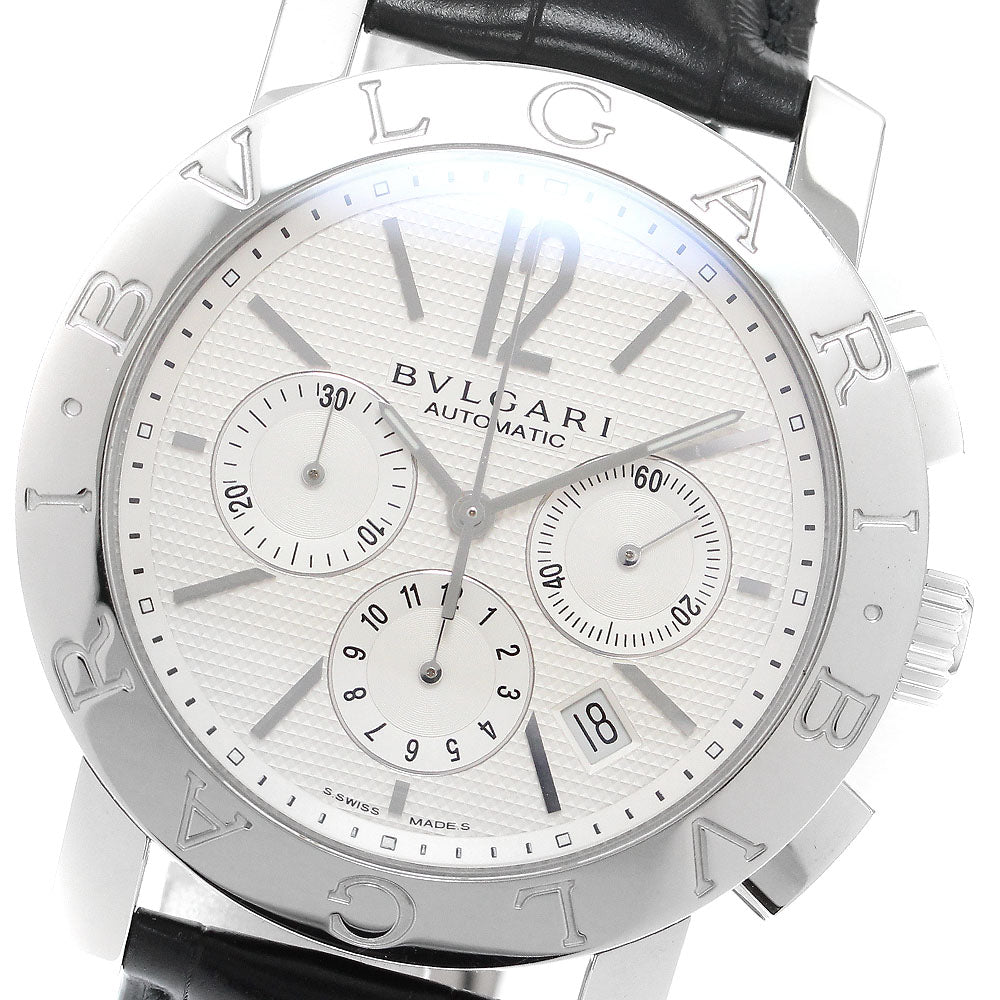 BVLGARI BVLGARIBVLGARI BB42SLCH Date Chronograph Silver Dial Automatic Men's Watch_908888