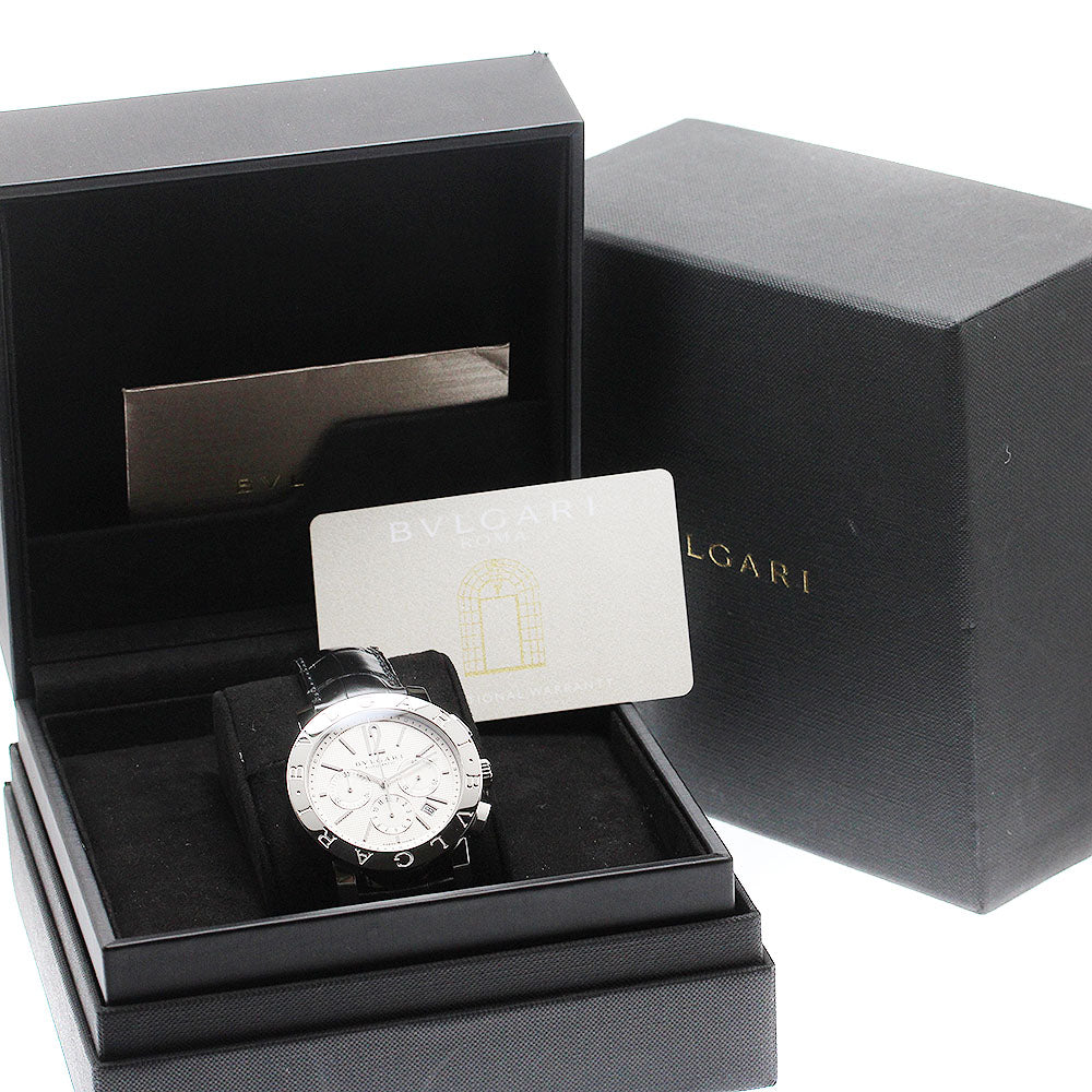 BVLGARI BVLGARIBVLGARI BB42SLCH Date Chronograph Silver Dial Automatic Men's Watch_908888