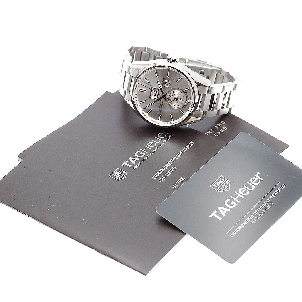 TAG HEUER Carrera WAR5011-0 Grand GMT Silver Dial Automatic Men's Watch_908895