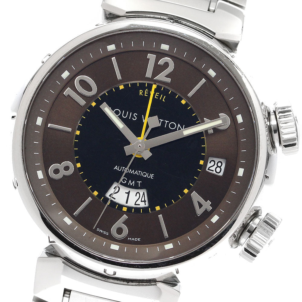 LOUIS VUITTON Tambour GMT Reveil Q1151 alarm Automatic Men's Watch_908898