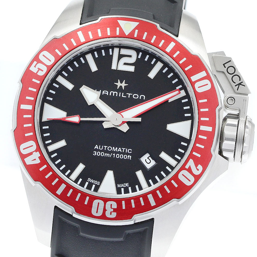 HAMILTON Khaki navy open water H77725335 Date black Dial Automatic Men's_908908
