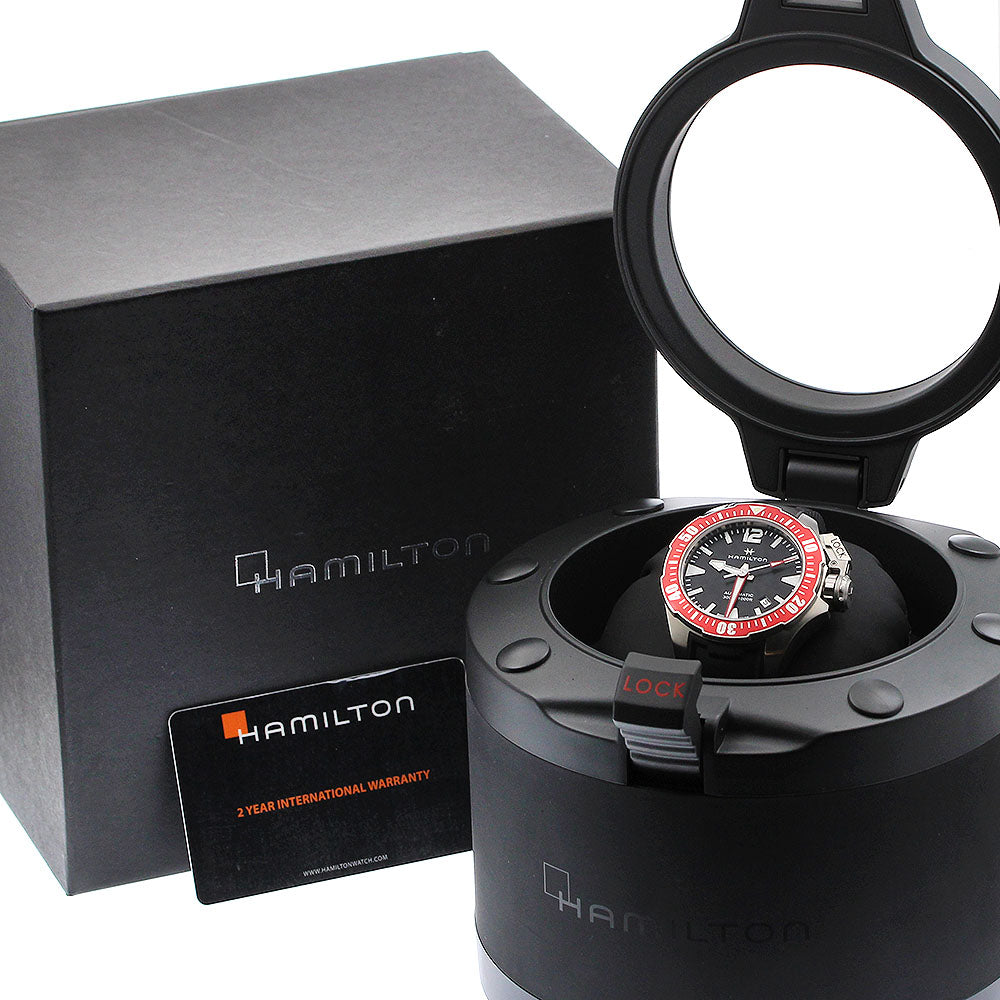 HAMILTON Khaki navy open water H77725335 Date black Dial Automatic Men's_908908