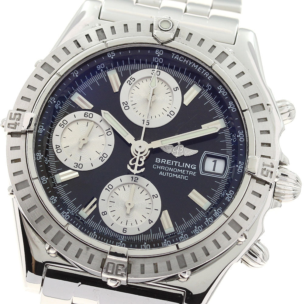 BREITLING Chronomat A13352 Date Black / Silver Dial Automatic Men's Watch_908909