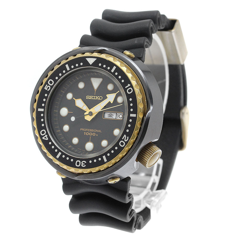 SEIKO professional 7C46-7009 Canned Tuna Day Date Quartz Men's Watch_908923