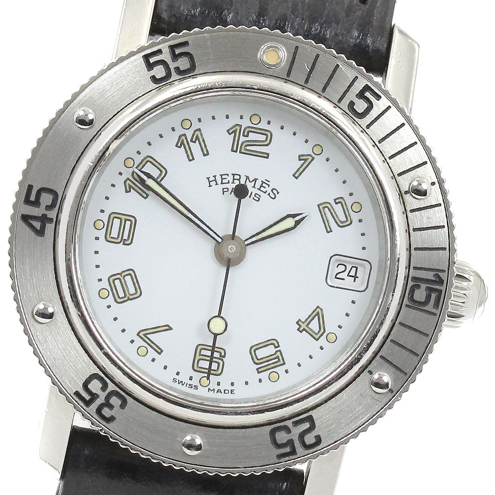 HERMES Clipper diver CL5.210 Date white Dial Quartz Ladies Watch_908985
