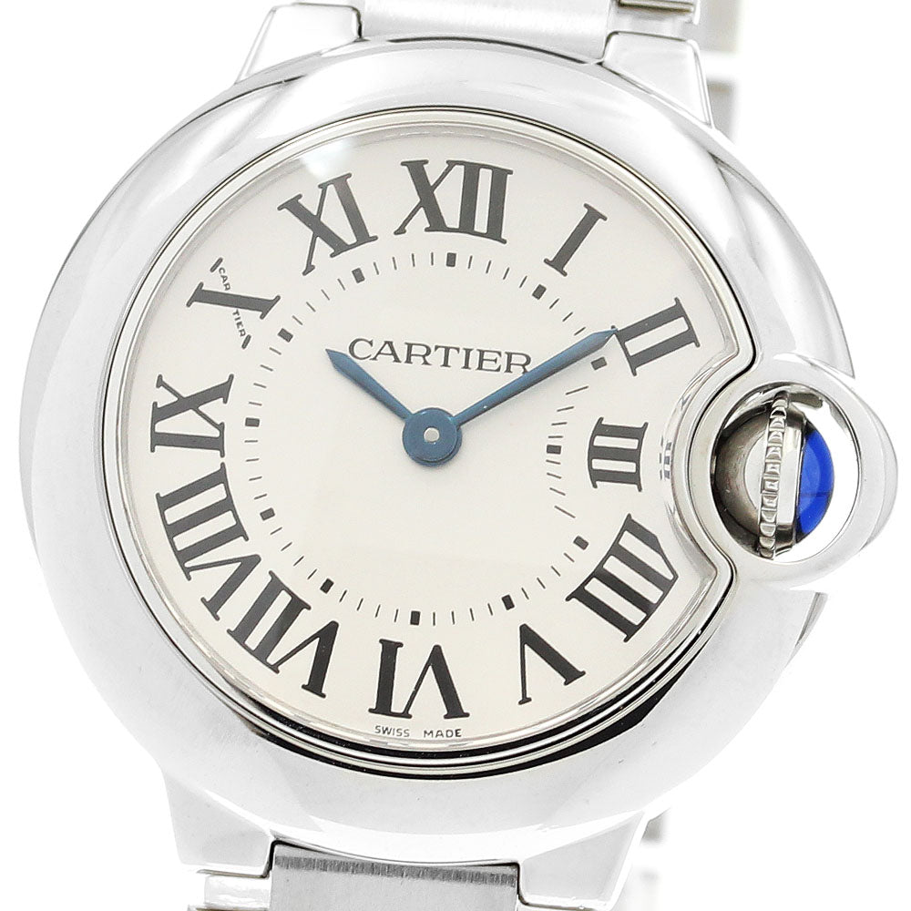 CARTIER Baron blue SM W69010Z4 Silver Dial Quartz Ladies Watch_909007