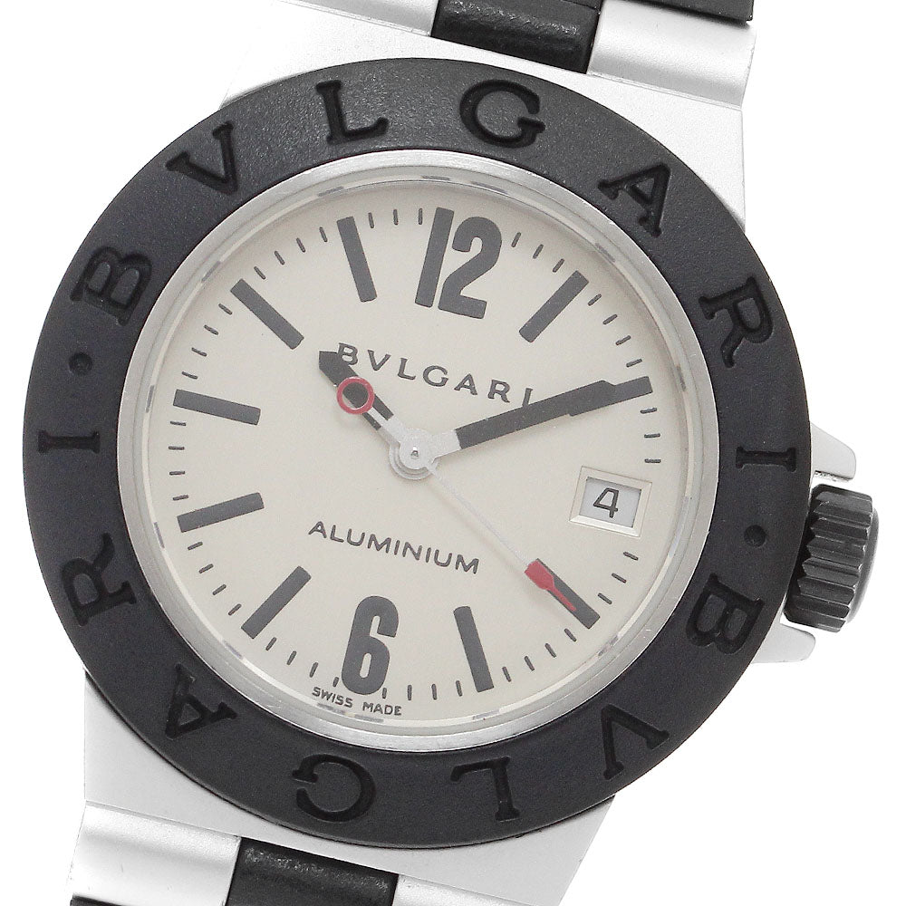 BVLGARI aluminum AL29A Date Silver Dial Quartz Ladies Watch_909011