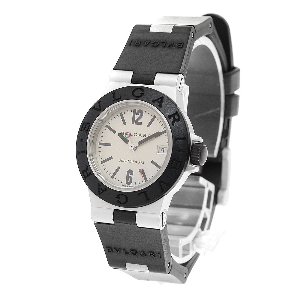 BVLGARI aluminum AL29A Date Silver Dial Quartz Ladies Watch_909011