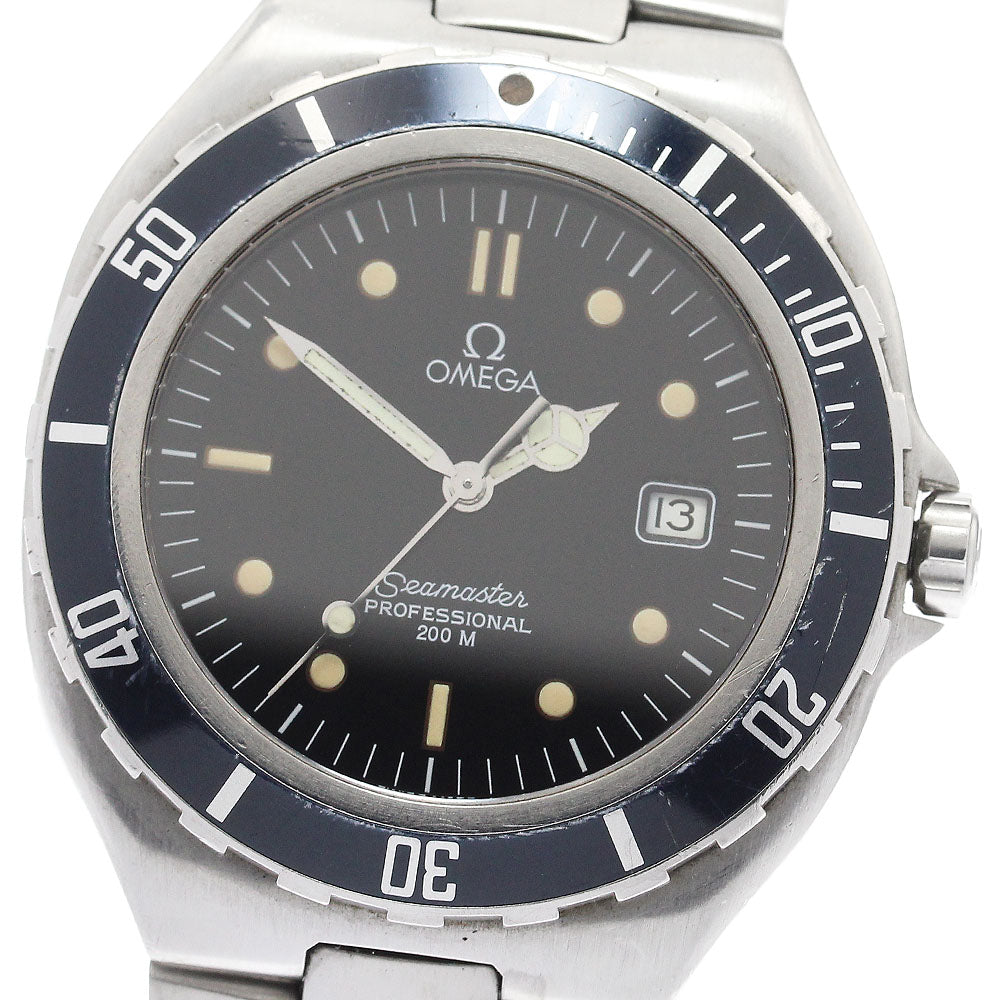 OMEGA Seamaster200m Large size black Dial Quartz Men's Watch_909018