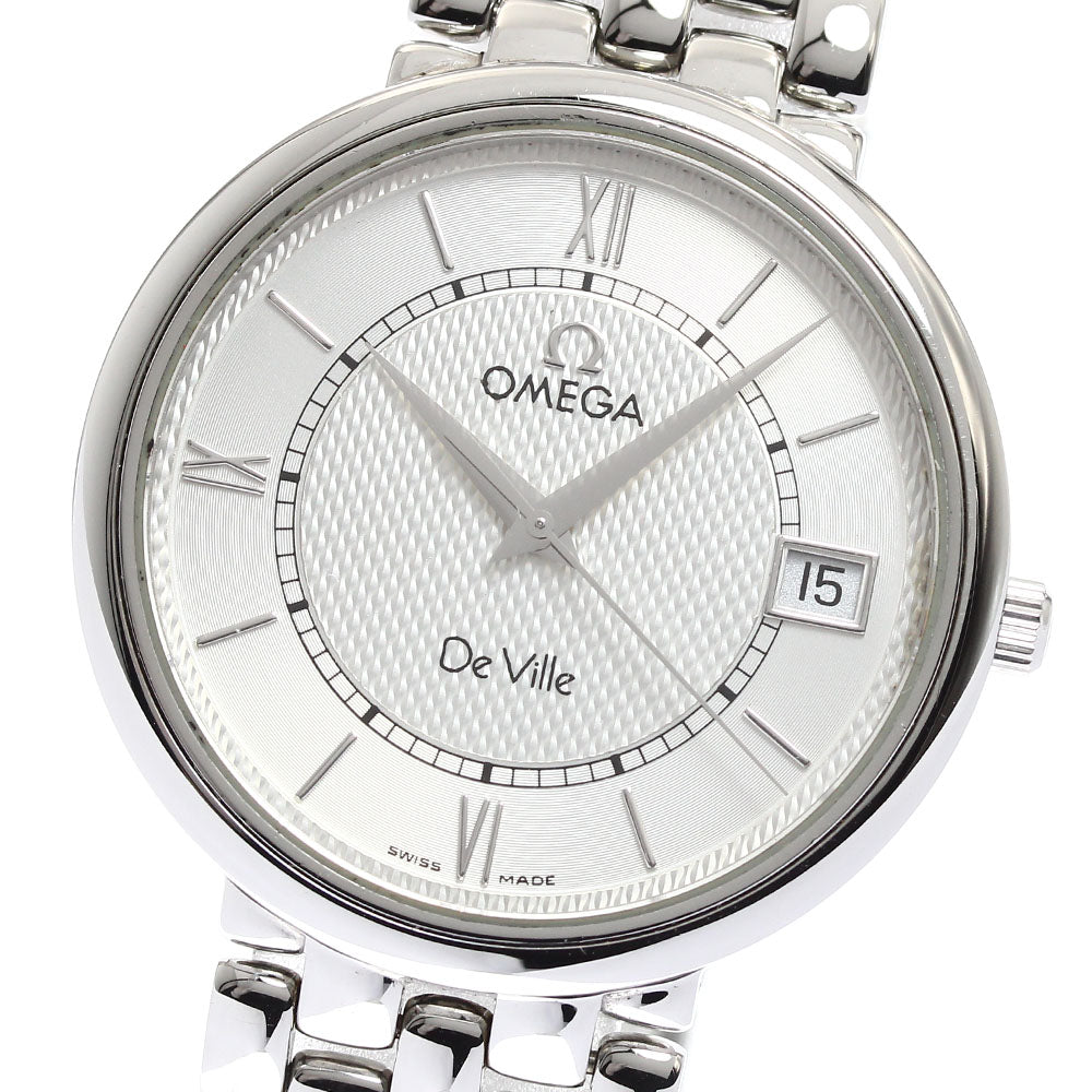 OMEGA De Ville Prestige 7514.31 Date Silva Dial Quartz Men's Watch_909020