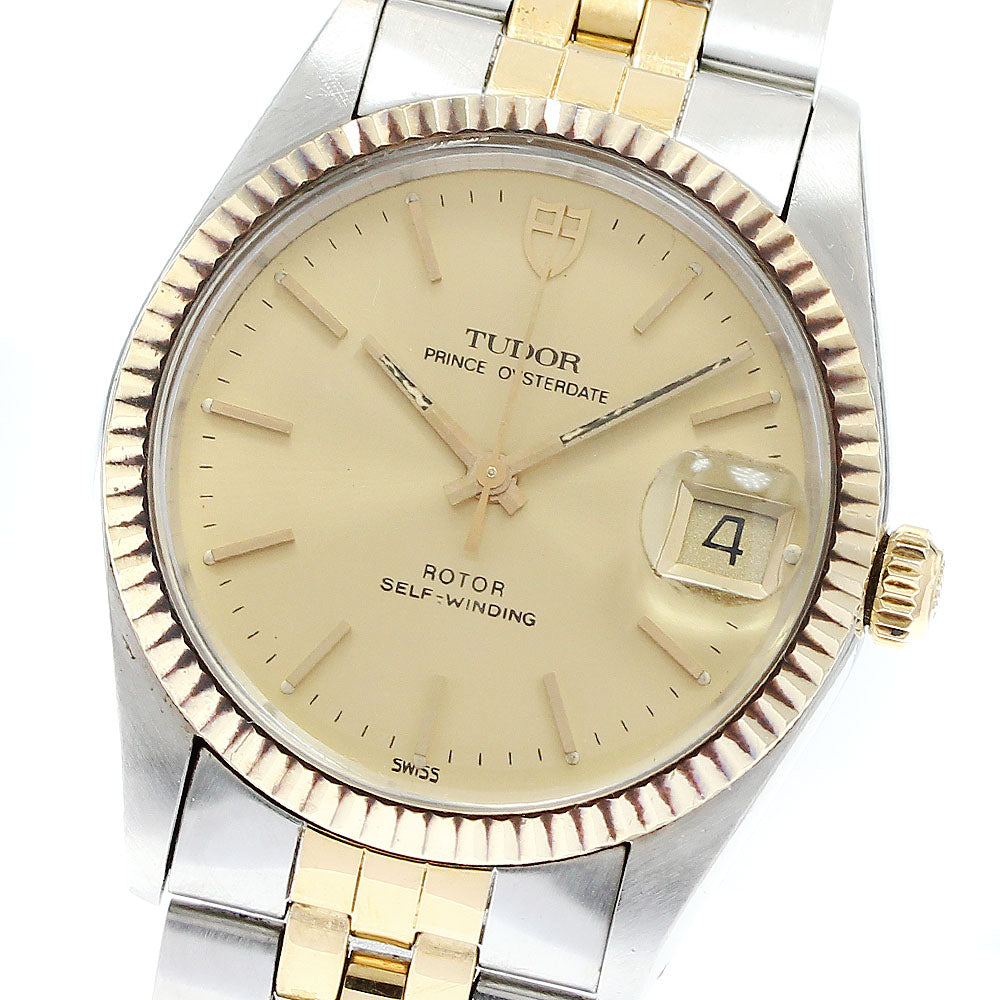 TUDOR Prince Oyster Date 74033 YG bezel gold Dial Automatic Men's Watch_909036