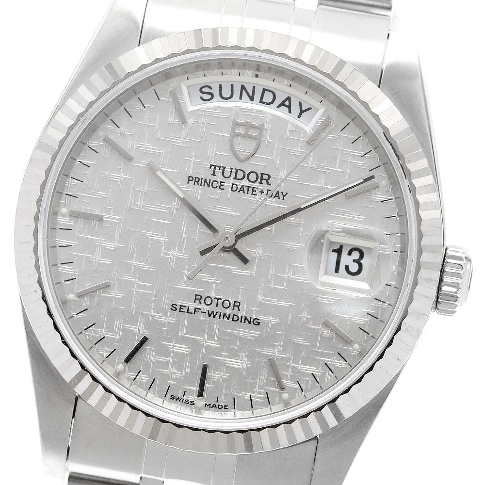 TUDOR Prince Date Day 76214 WG bezel Silver Dial Automatic Men's Watch_909050