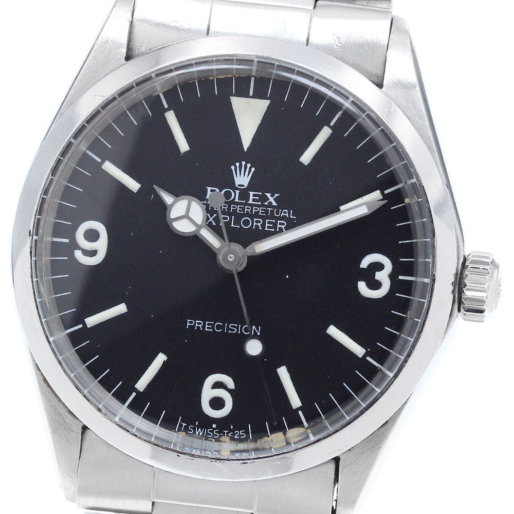 ROLEX 5500/1002 Redial Cal.1520 black Dial Automatic Boy's Watch_909065