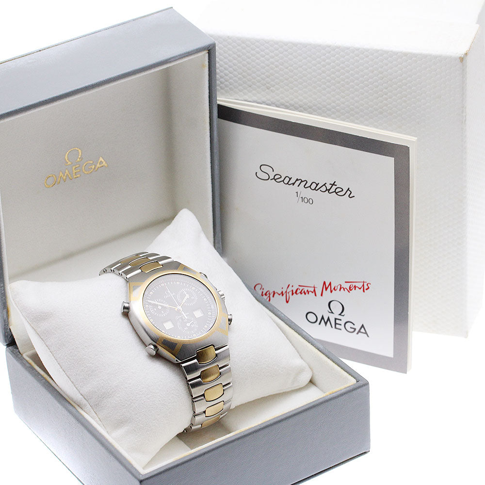 OMEGA Seamaster Polaris Chronograph black Dial Quartz Men's Watch_909088