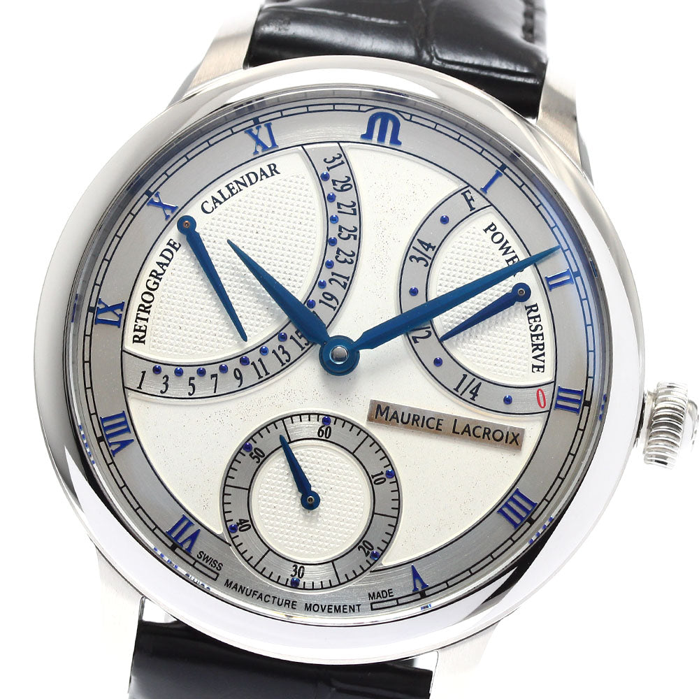 MAURICE LACROIX Masterpiece MP6568-SS001-132-1 Date Small Second Power Reserve Silver Dial Automatic Men's Watch_909090