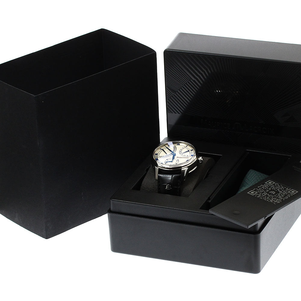 MAURICE LACROIX Masterpiece MP6568-SS001-132-1 Date Small Second Power Reserve Silver Dial Automatic Men's Watch_909090